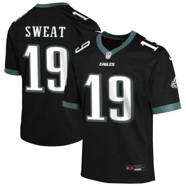 Youth Philadelphia Eagles #19 Josh Sweat  Nike Black Limited Player Jersey
