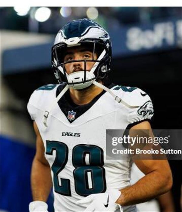 Youth Philadelphia Eagles #28 Will Shipley Nike White Limited Jersey