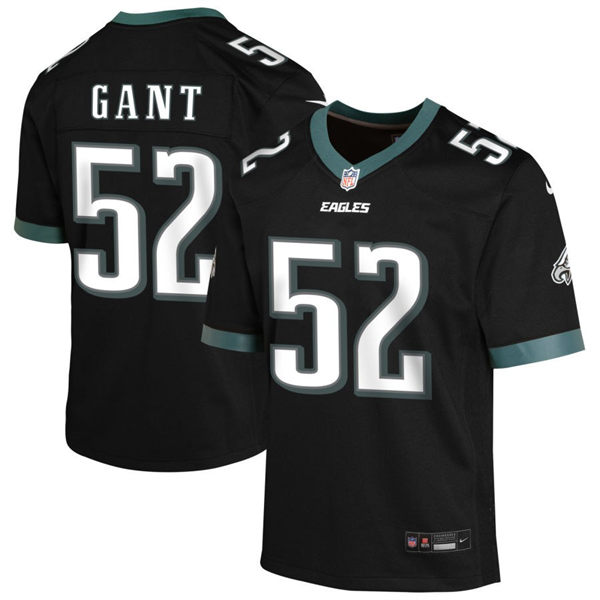 Youth Philadelphia Eagles #52 Dallas Gant Nike Black Limited Player Jersey