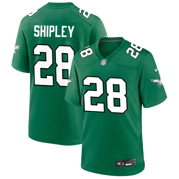 Youth Philadelphia Eagles #28 Will Shipley Nike Kelly Green Retro Jersey