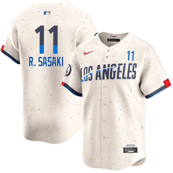Mens Los Angeles Dodgers #11 Roki Sasaki Cream City Connect Limited Player Jersey