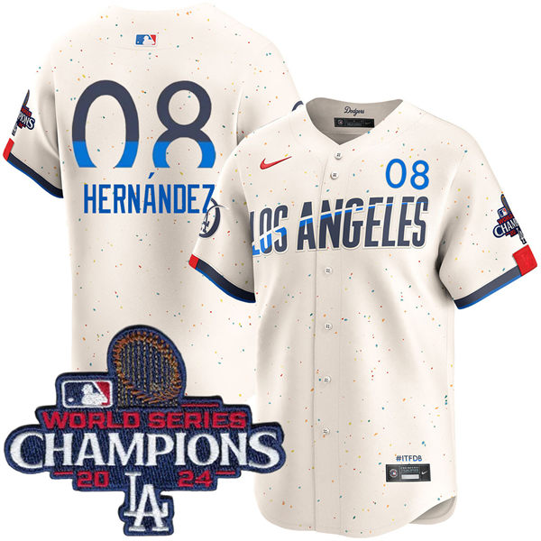 Mens Los Angeles Dodgers #8 Kike Hernandez Cream City Connect Limited Player Jersey
