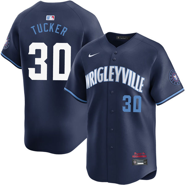 Mens Chicago Cubs #30 Kyle Tucker Navy City Connect Limited Jersey