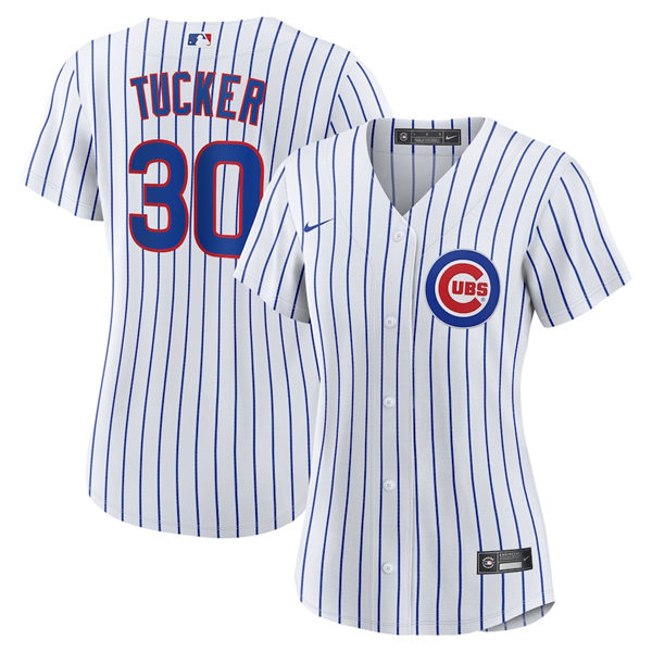 Womens Chicago Cubs #30 Kyle Tucker Nike White Home Limited Player Jersey
