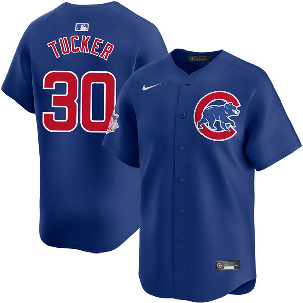 Mens Chicago Cubs #30 Kyle Tucker Royal Alternate Limited Player Jersey