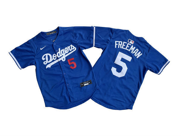 Youth Los Angeles Dodgers #5 Freddie Freeman Nike Royal Alternate Limited Player Jersey