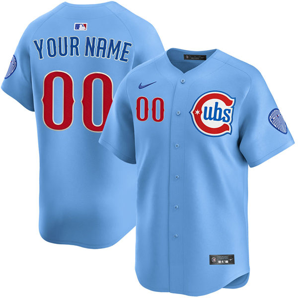 Mens Youth Chicago Cubs Custom Nike Blues Alternate Limited Jersey