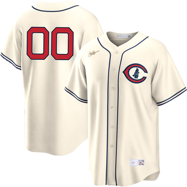 Mens Youth Chicago Cubs Custom Cream Field of Dreams Limited Player Jersey