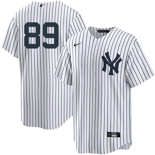 Mens New York Yankees #89 Jasson Dominguez Nike White Home Limited Player Jersey
