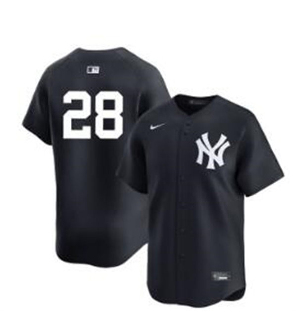 Mens New York Yankees #28 Austin Wells Nike Navy Alternate Limited Player Jersey