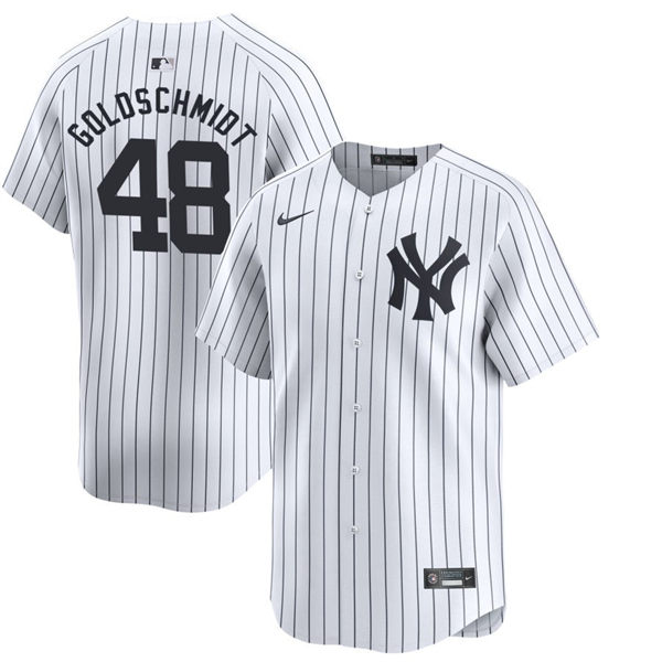 Mens New York Yankees #48 Paul Goldschmidt Nike White Home with Name Limited Jersey