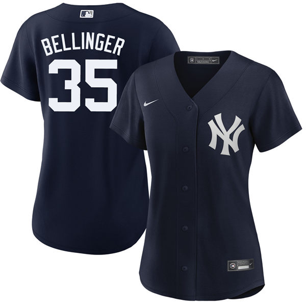 Womens New York Yankees #35 Cody Bellinger Nike Navy Alternate With Name Limited Jersey