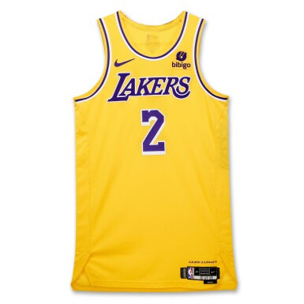 Mens Los Angeles Lakers #2 Jarred Vanderbilt Gold Icon Edition Jersey