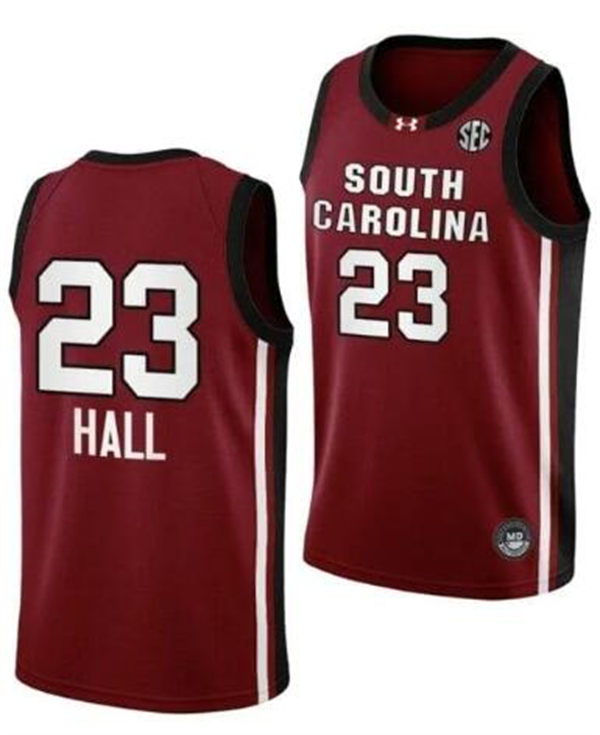 Unisex South Carolina Gamecocks #23 Bree Hall Garnet College Women's Basketball Game Jersey