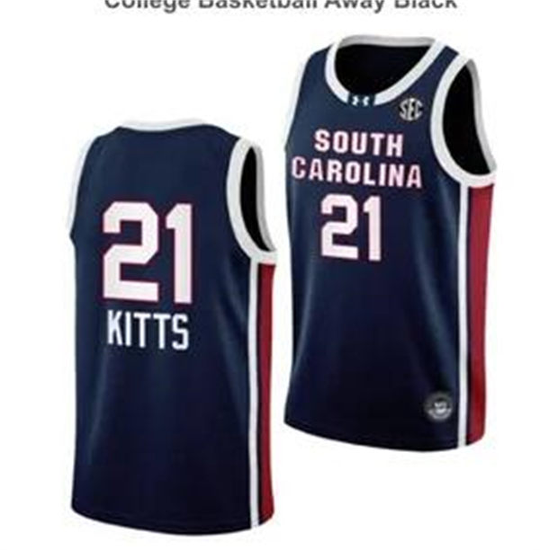 Unisex South Carolina Gamecocks #21 Chloe Kitts Black College Women's Basketball Game Jersey