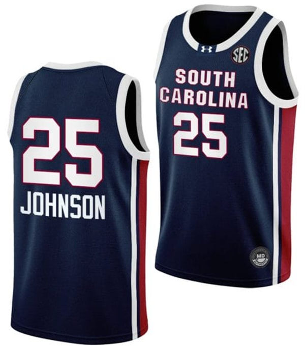Unisex South Carolina Gamecocks #25 Raven Johnson Black College Women's Basketball Game Jersey