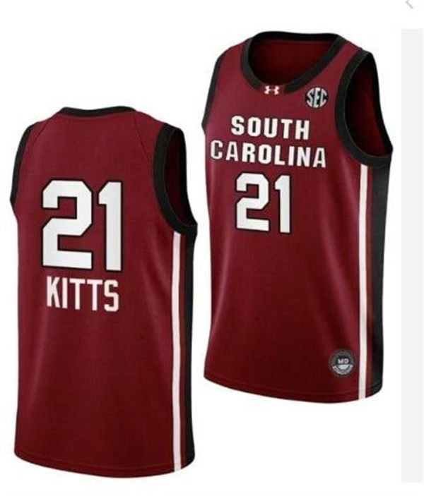 Unisex South Carolina Gamecocks #21 Chloe Kitts Garnet College Women's Basketball Game Jersey