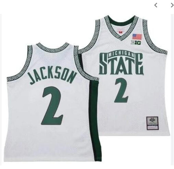 Mens Youth Michigan State Spartans #2 Jaren Jackson Jr White 1999 Throwback 125th Basketball  Jersey