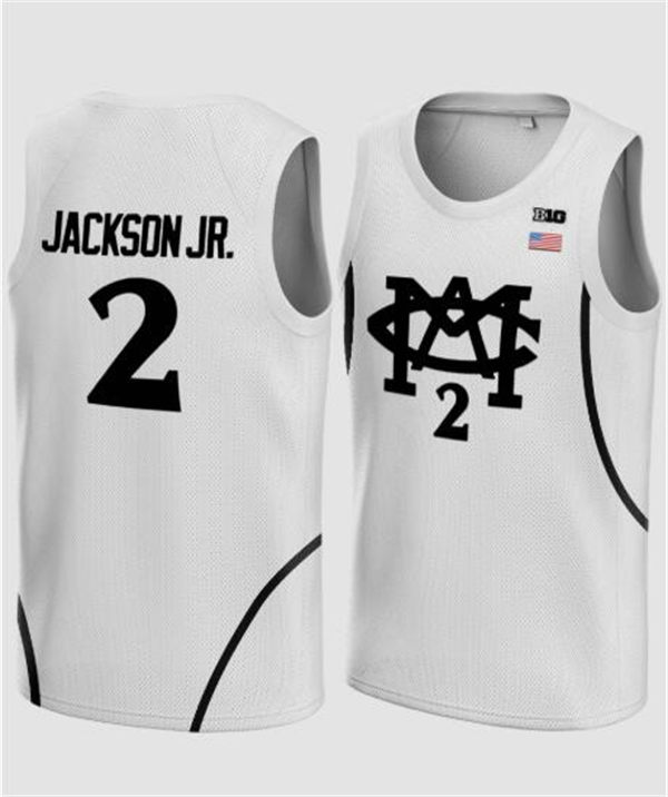 Mens Youth Michigan State Spartans #2 Jaren Jackson Jr White  Retro Basketball Jersey