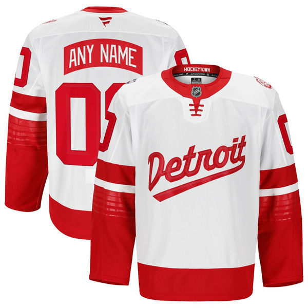 Men's Youth Detroit Red Wings Fanatics Fanatics White 2025 NHL Stadium Series Premium Player Jersey
