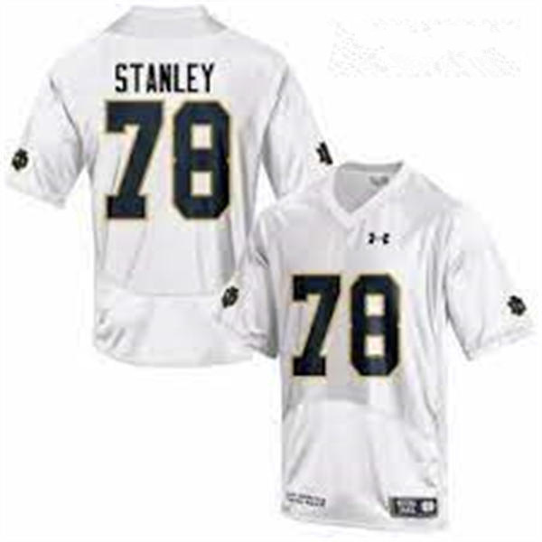 Mens Notre Dame Fighting Irish #78 Ronnie Stanley 2015 White With Name Football Jersey Mens Notre Dame Fighting Irish #78 Ronnie Stanley 2015 White With Name Football Jersey