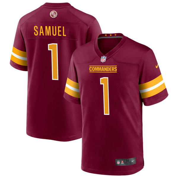 Mens Washington Commanders #1 Deebo Samuel Nike Burgundy Team Color Vapor Limited Jersey