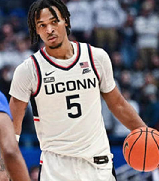 Mens Youth UConn Huskies #5 Stephon Castle 2024 White Uconn College Basketball Game Jersey