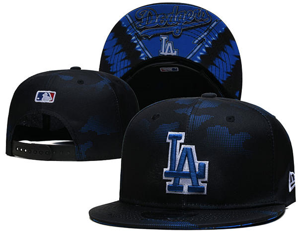 Embroidered MLB Los Angeles Dodgers Black Snapback Hat YD25311