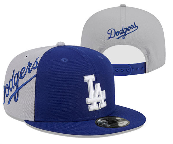 Embroidered MLB Los Angeles Dodgers Royal Gray Snapback Hat YD25311 (1)