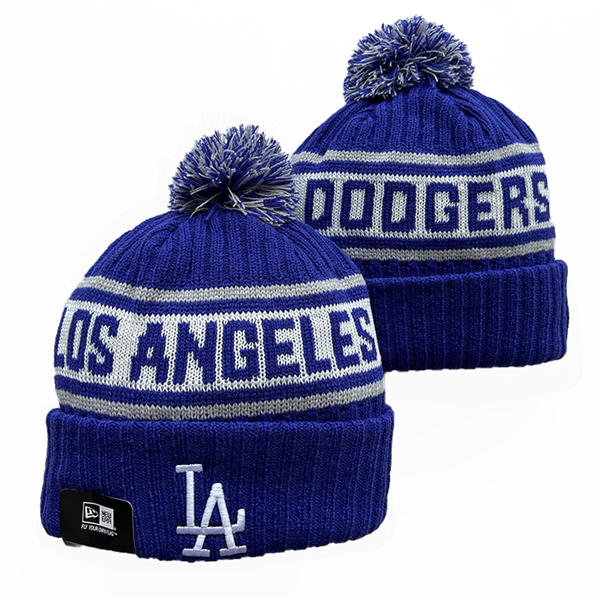 MLB Los Angeles Dodgers Royal White Knit Hat 