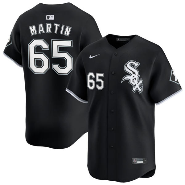 Mens Chicago White Sox #65 Davis Martin Nike Black Alternate  Limited Jersey
