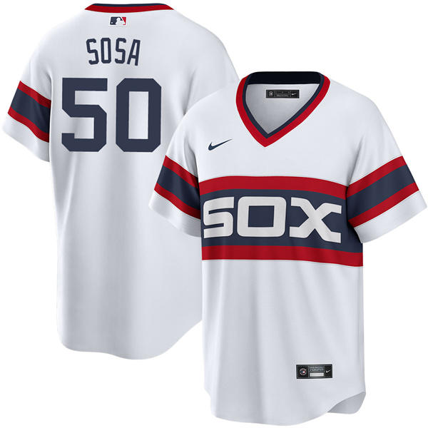 Mens Chicago White Sox #50 Lenyn Sosa Nike White Pullover Cooperstown Collection Jersey