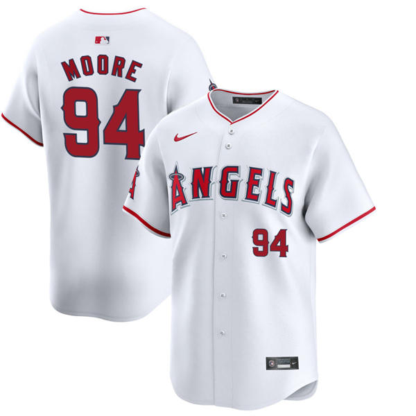Mens Los Angeles Angels #94 Christian Moore Nike White Home Limited Jersey