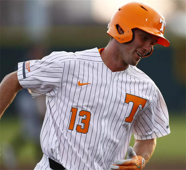 Mens Youth Tennessee Volunteers #13 Chase Silseth Nike 2021 White Pinstripe Baseball Game Jersey