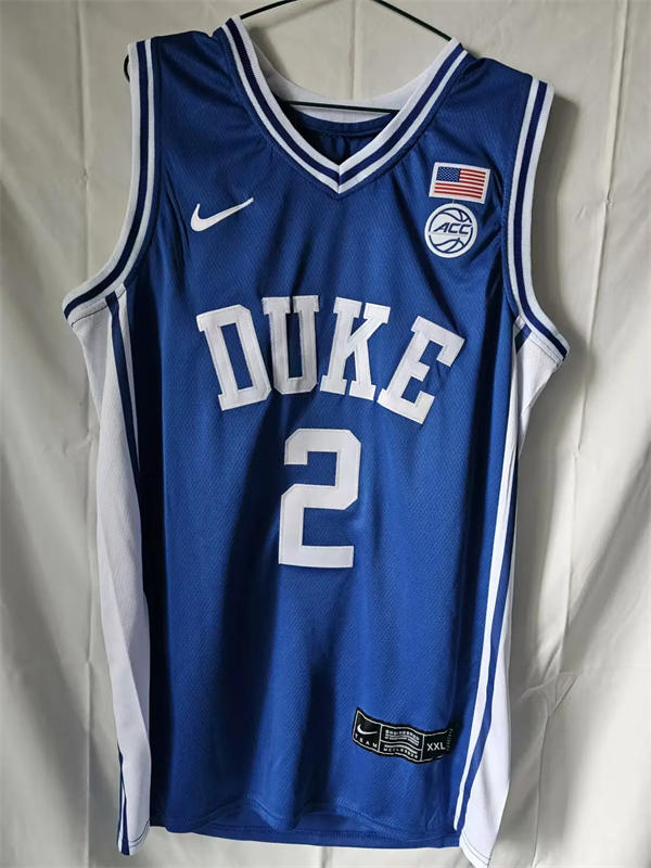 Mens Duke Blue Devils #2 Caydon Boozer 2025 Royal College Basketball Game Jersey