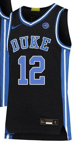 Mens Duke Blue Devils #12 Cameron Boozer 2025 Black College Basketball Game Jersey