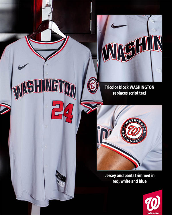 Men's Youth Washington Nationals Custom Nike 2024 Road Gray Limited Jersey