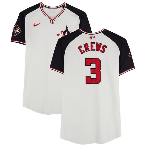 Men's Washington Nationals #3 Dylan Crews Nike Pullover Limited Jersey White