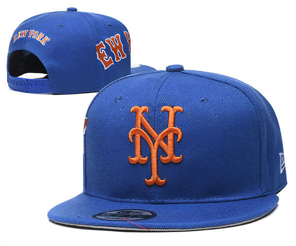 Embroidered MLB New York Mets Royal Snapback Hat YD21430