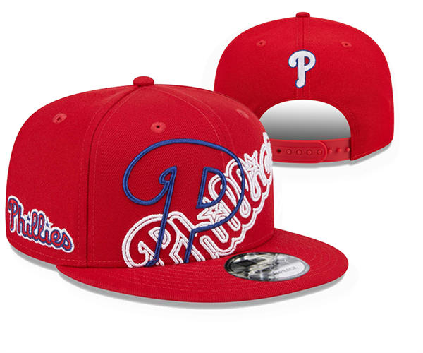 Embroidered MLB Philadelphia Phillies Red Big P Snapback Hat YD21724