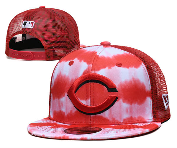 Embroidered MLB Cincinnati Reds Red Mesh Snapback Hat YD20620