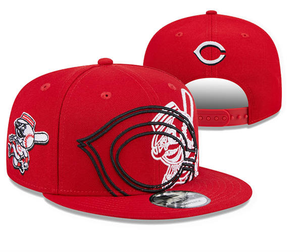 Embroidered MLB Cincinnati Reds Red Team Logo Snapback Hat YD20631
