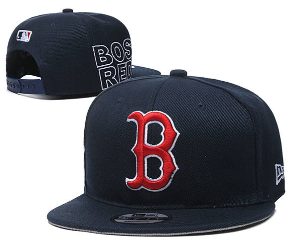 Embroidered MLB Boston Red Sox Navy Snapback Hat YD20350