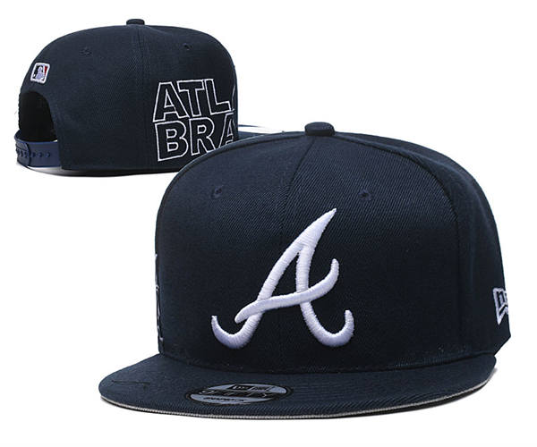 Embroidered MLB Atlanta Braves Navy Snapback Hat YD20133