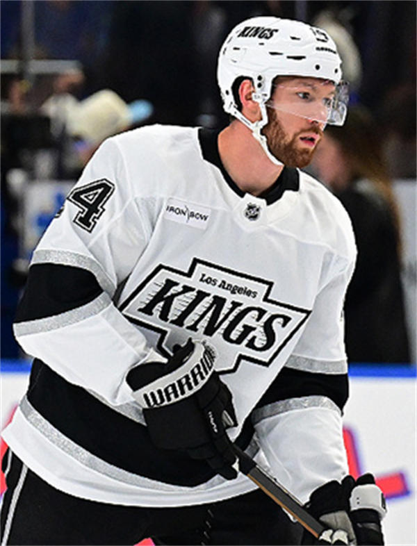Mens Los Angeles Kings #84 Vladislav Gavrikov Fanatics White Away Premier Player Jersey