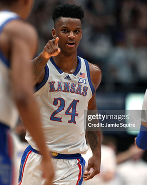 Kansas Jayhawks #24 K.J.Adams Jr.2025 Gray College Basketball Game Jersey