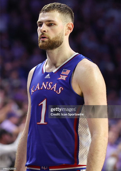 Kansas Jayhawks #1 Hunter Dickinson Royal  White College Basketball Game Jersey