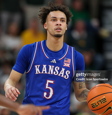 Kansas Jayhawks #5 Zeke Mayo 2025 Royal College Basketball Game Jersey