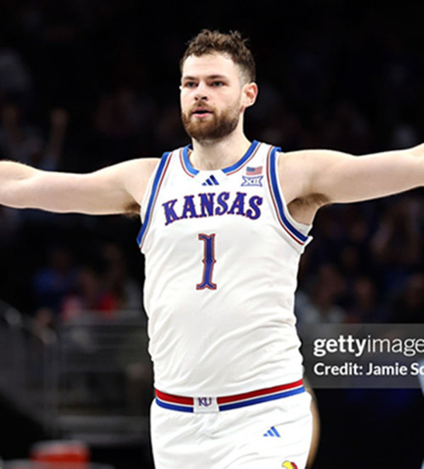 Kansas Jayhawks #1 Hunter Dickinson 2025 White College Basketball Game Jersey