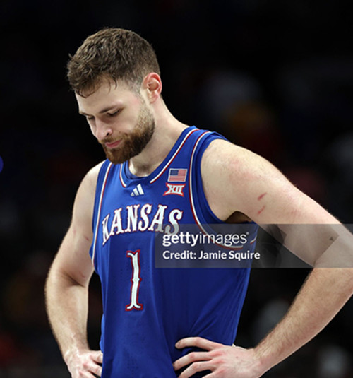 Kansas Jayhawks #1 Hunter Dickinson 2025 Royal College Basketball Game Jersey